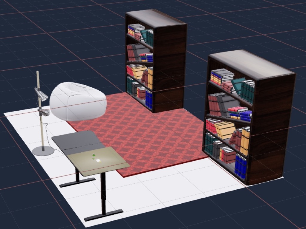 RoboLayout generated scene - study